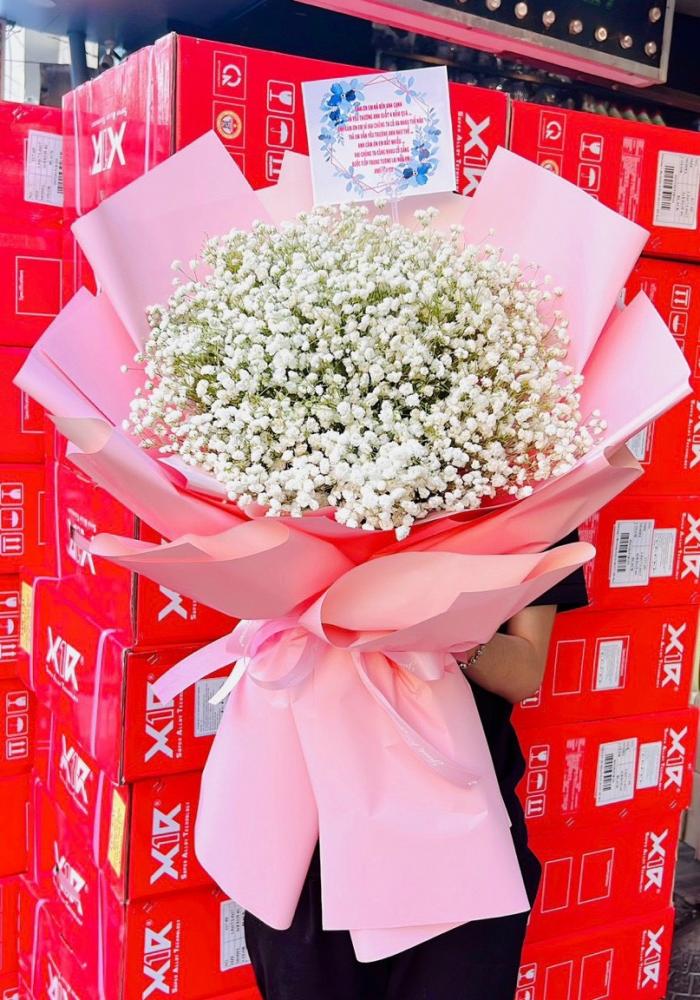 Bó hoa Bi - Tông trắng
